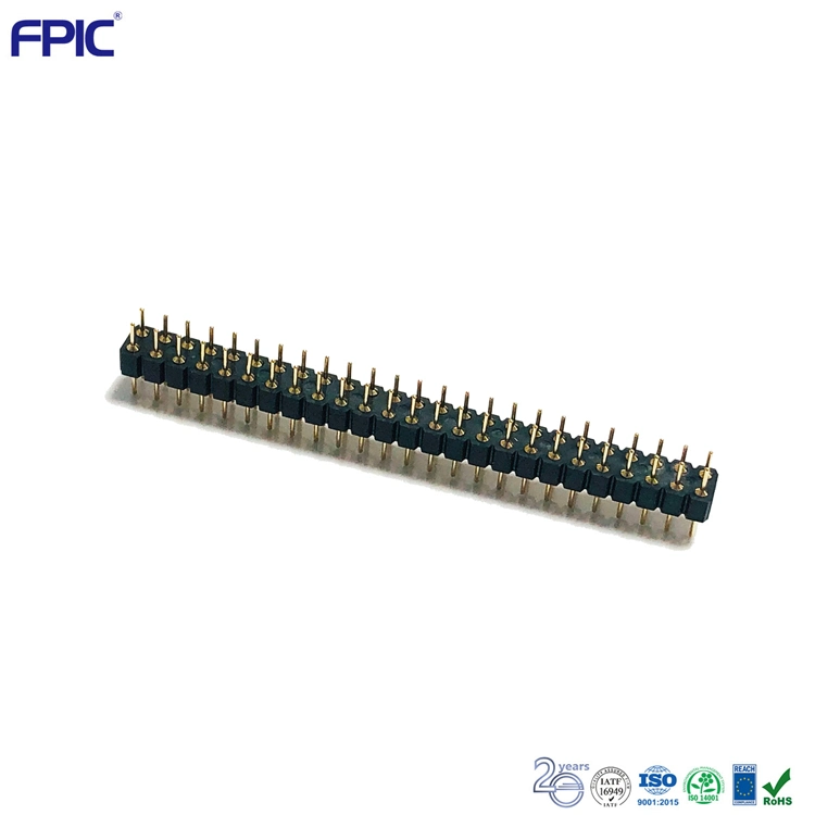 Fpic 2X40 Pin Double Row Pin Header 2.54mm 80 Pins Gold Plated Needle 11.5/13/15/17/19/20/21/23/25/30mm Male Strip Straight Connector