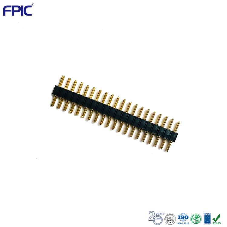 Fpic 2X40 Pin Double Row Pin Header 2.54mm 80 Pins Gold Plated Needle 11.5/13/15/17/19/20/21/23/25/30mm Male Strip Straight Connector