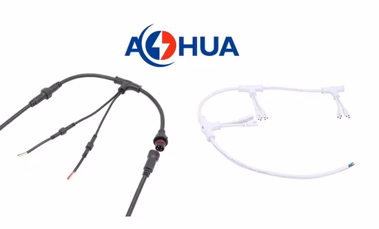 中国熱い販売 LED ライト ストリップ T タイプ スプリッタ ケーブル コネクタ IP 67 2pin 3 ピン 4 ピン 3ways 複数分岐ケーブル コネクタ植物成長ライト用